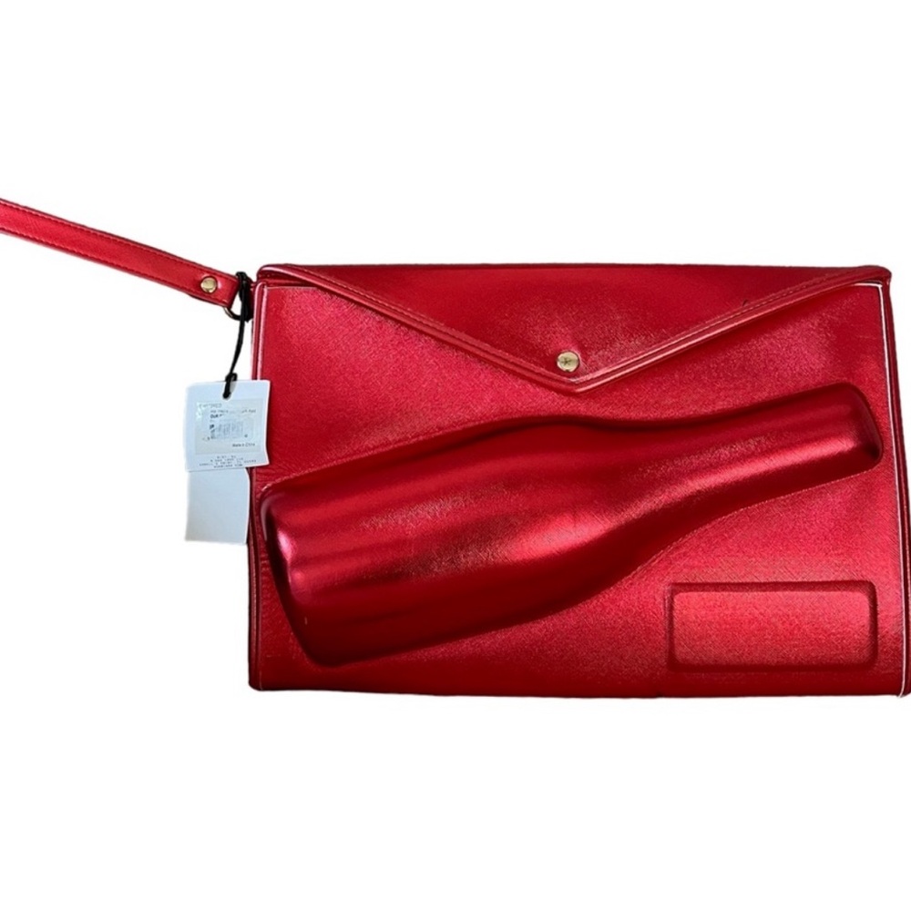 8 Oak Lane Red Champagne Clutch Holiday New Year Party Celebrate
